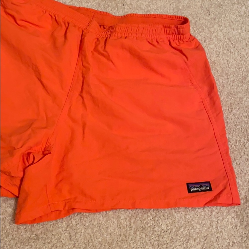 BRIGHT Orange Patagonia 5” Nylon shorts